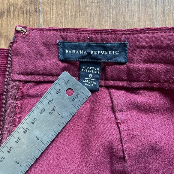 Banana Republic Burgundy Corduroy Mini Skirt - Picture 2 of 8